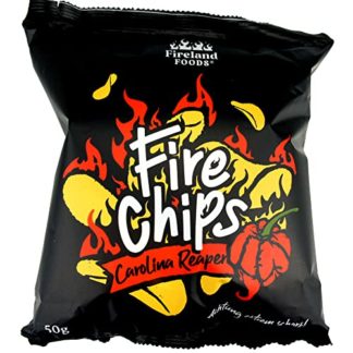 Firechips Carolina Reaper, 6er Pack (6x 50g) | Kartoffelchips mit der schärfsten Chilisorte der Welt | schärfste Chips
