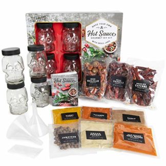 Modern Gourmet Foods - DIY Hot Sauce Kit Geschenkset - Chili-Saucen Set Zum Selbermischen - Inkl. Gewürze & Rezeptbuch